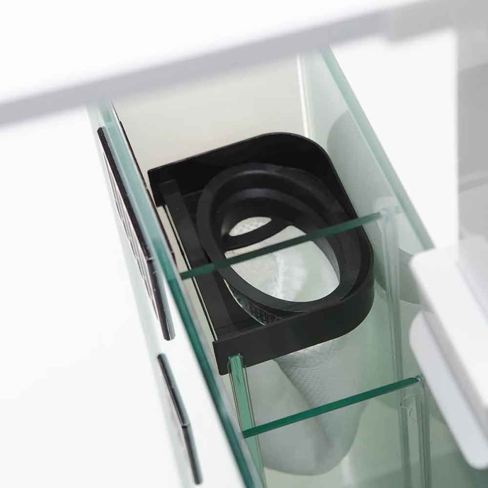 Aqpet Aqua 60 Rear Bianco Acquario Vetro Extrachiaro 50x50x50h cm