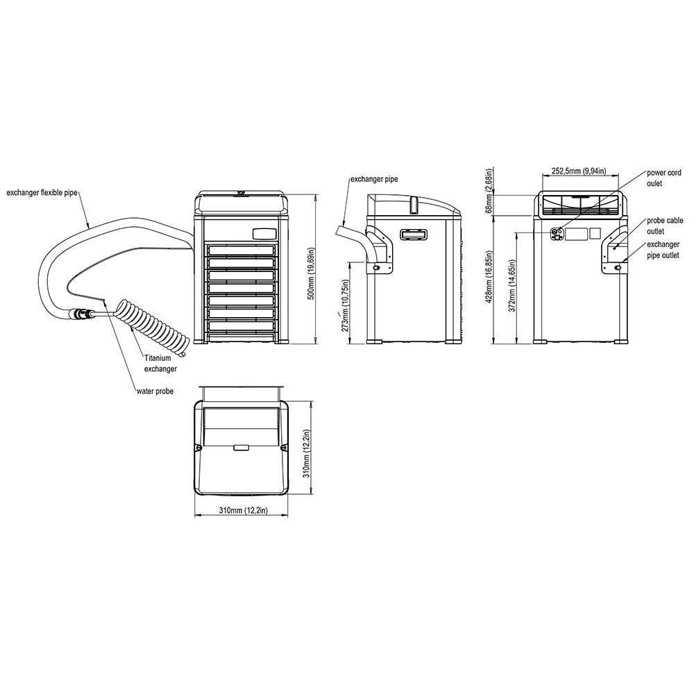 Teco DI 1000 R290 Eco Climatizzatore ecologico per acquari fino a 1000 litri