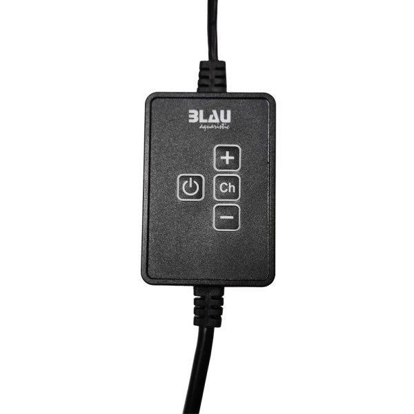 Blau Aquaristic Nano Lumina RGB+W Lampada Led 15W 33,5cm Nero