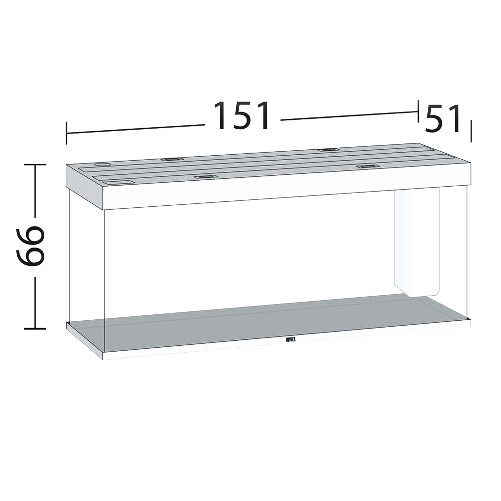 Juwel Acquario Rio 450 Litri LED Bianco 151x51x66H cm