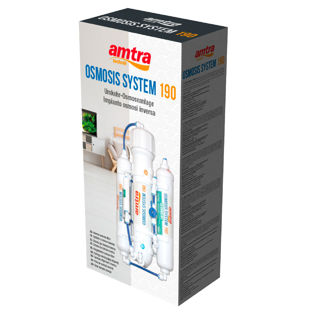 Amtra Impianto Osmosi a 3 stadi in linea 190 litri al giorno