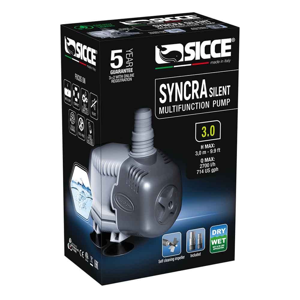 Sicce Pompa Syncra Silent 3.0 pompa di ricircolo interna/esterna regolabile 2700L/h