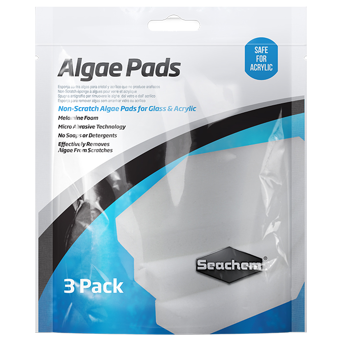 Seachem Algae Pads 25mm Spugna antigraffio per vetro e acrilico 3pz