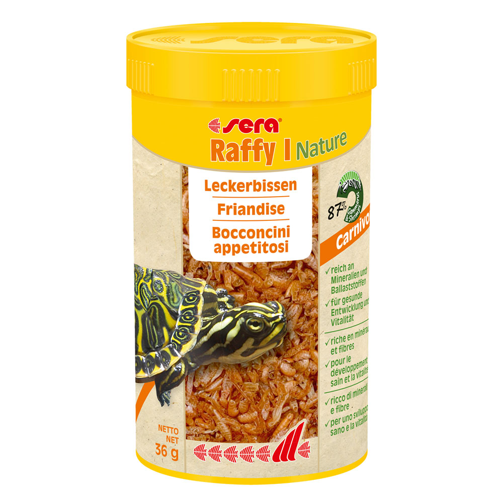 Sera Raffy I Nature Leccornie con Gammarus per Tartarughe e Sauri 1000ml 145g