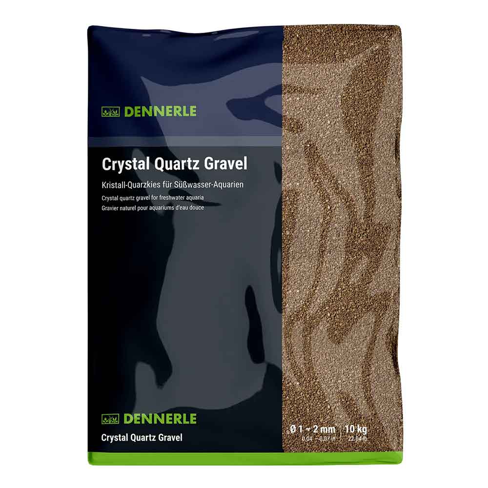 Dennerle Crystal Quartz Ghiaia Cristallo di Quarzo Marrone scuro 10Kg