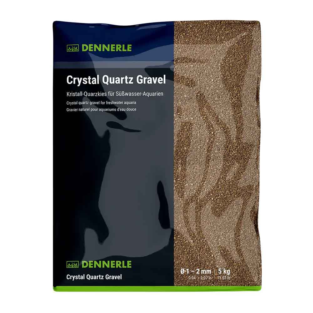 Dennerle Crystal Quartz Ghiaia Cristallo di Quarzo Marrone scuro 5Kg