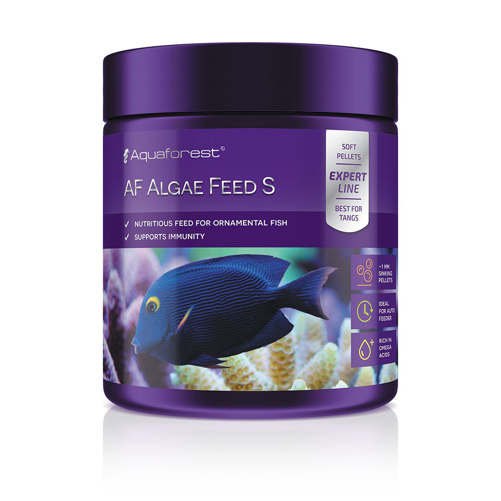 Aquaforest Algae Feed S Alimento granulare affondante vegetale 1mm per pesci marini 120g