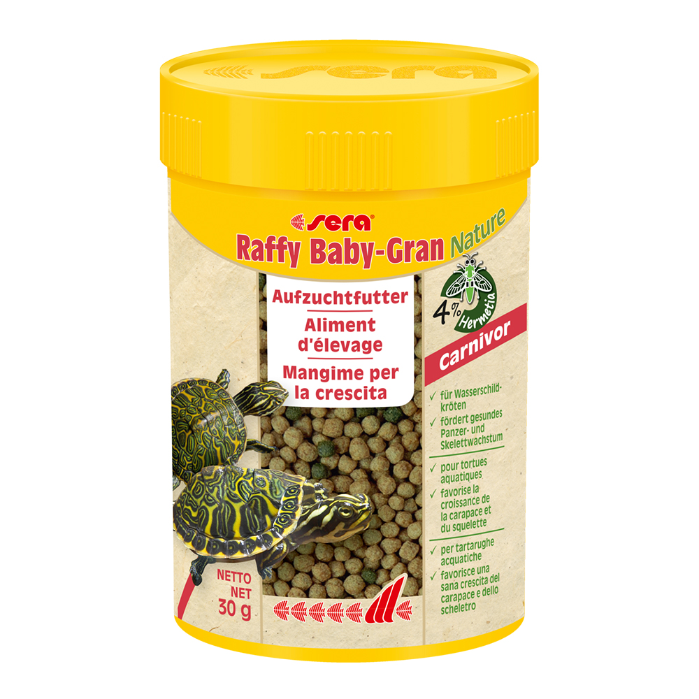 Sera Raffy Baby Gran Nature per Tartarughe d'acqua piccole 100ml 32g