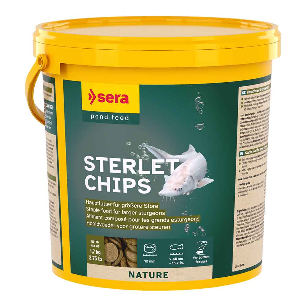 Sera Sterlet Chips Nature Mangime per Storioni 3,8lt 1,7Kg