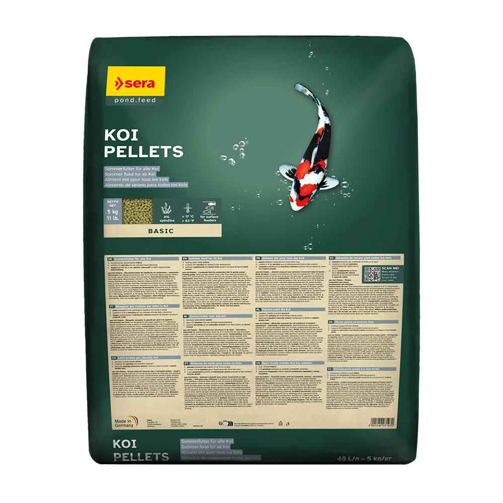 Sera Koi Pellets Mangime per l’estate con spirulina 40l 5Kg