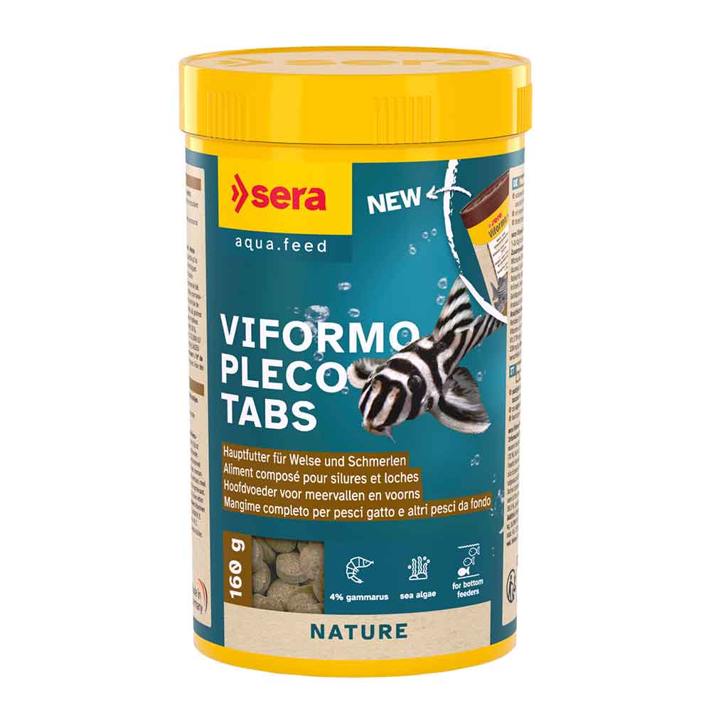Sera Viformo Pleco Tabs Nature Mangime per pesci da fondo 250ml 160g