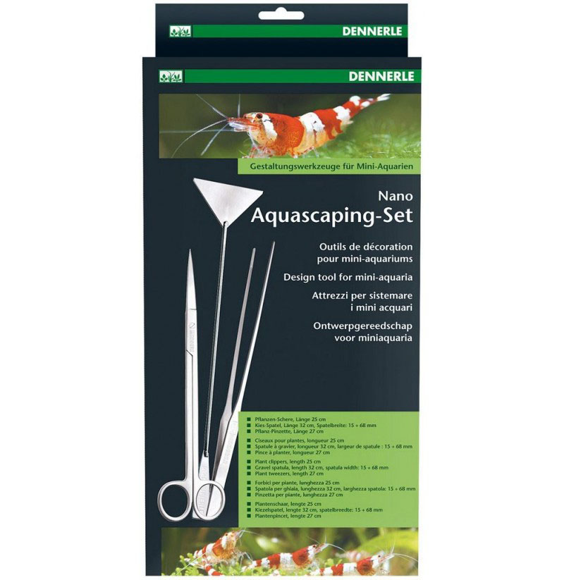 Dennerle Nano Aquascaping Set 3pz per manutenzione in acquario