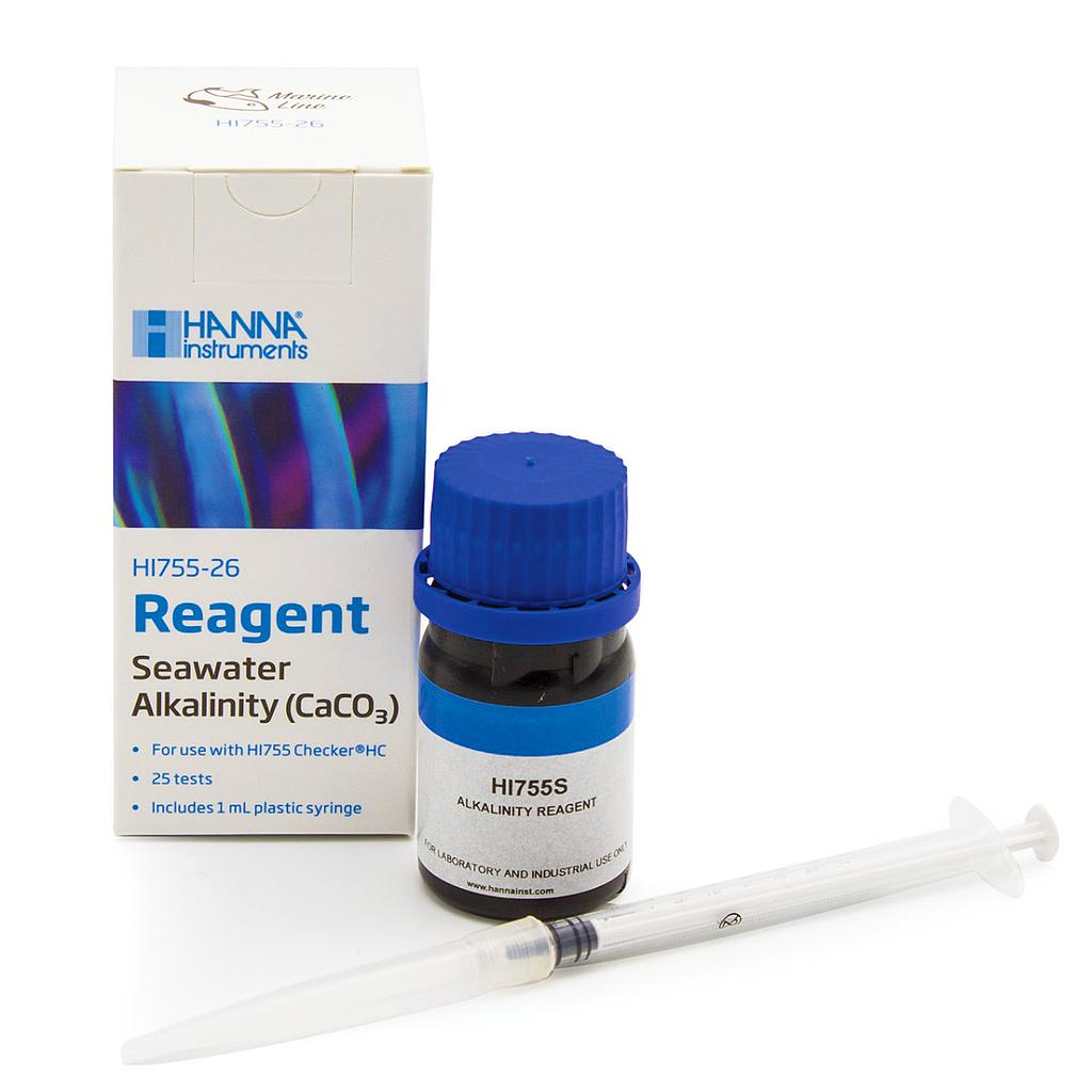 Hanna Instruments HI755-26 Reagenti per HI755 Test Alkalinità (KH) acqua marina 25 Test