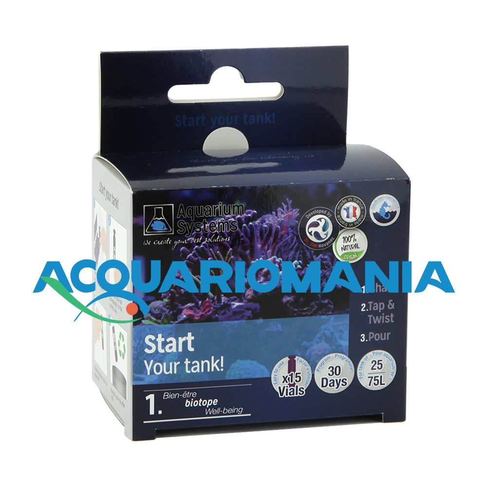 Aquarium Systems Start Your Tank Marine Batteri Nitrificanti 15 Fiale per acquari 25-75L