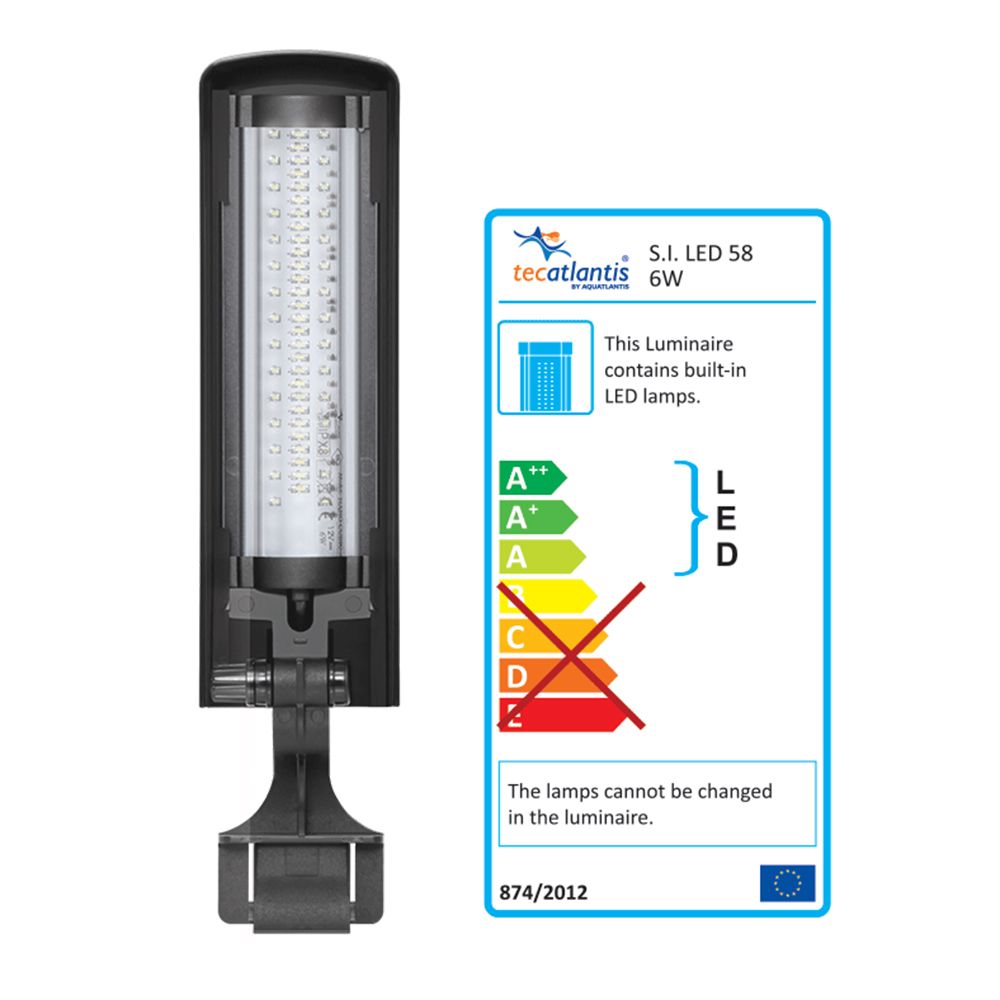 Aquatlantis Easy Led Tortum per Tartarughe Nera 6W