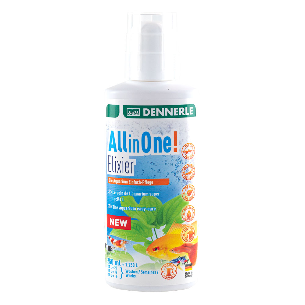 Dennerle All in One Elixier Fertilizzante liquido anche per gamberetti 250ml per 1250Lt