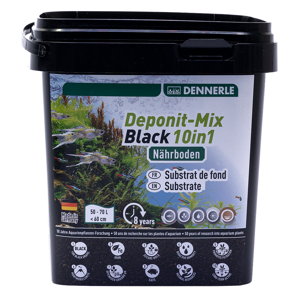 Dennerle Deponit Mix Black Professional 2.4Kg Fondo fertile 70L