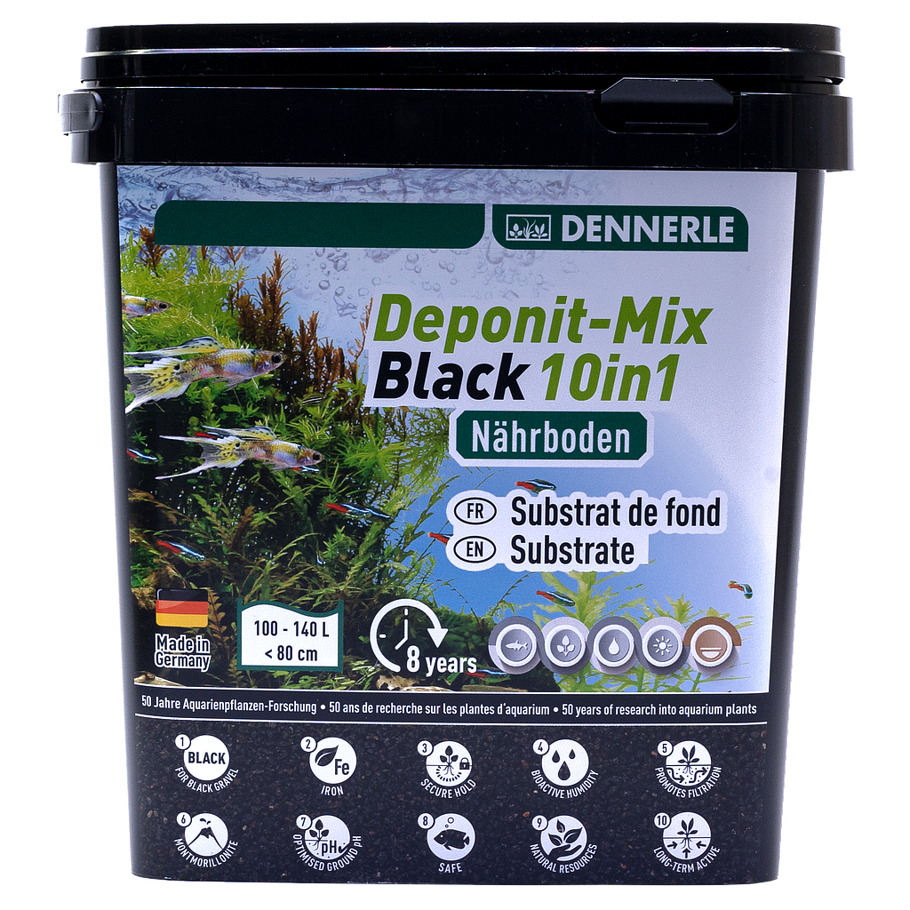 Dennerle Deponit Mix Black Professional 4,8Kg Fondo fertile 140L