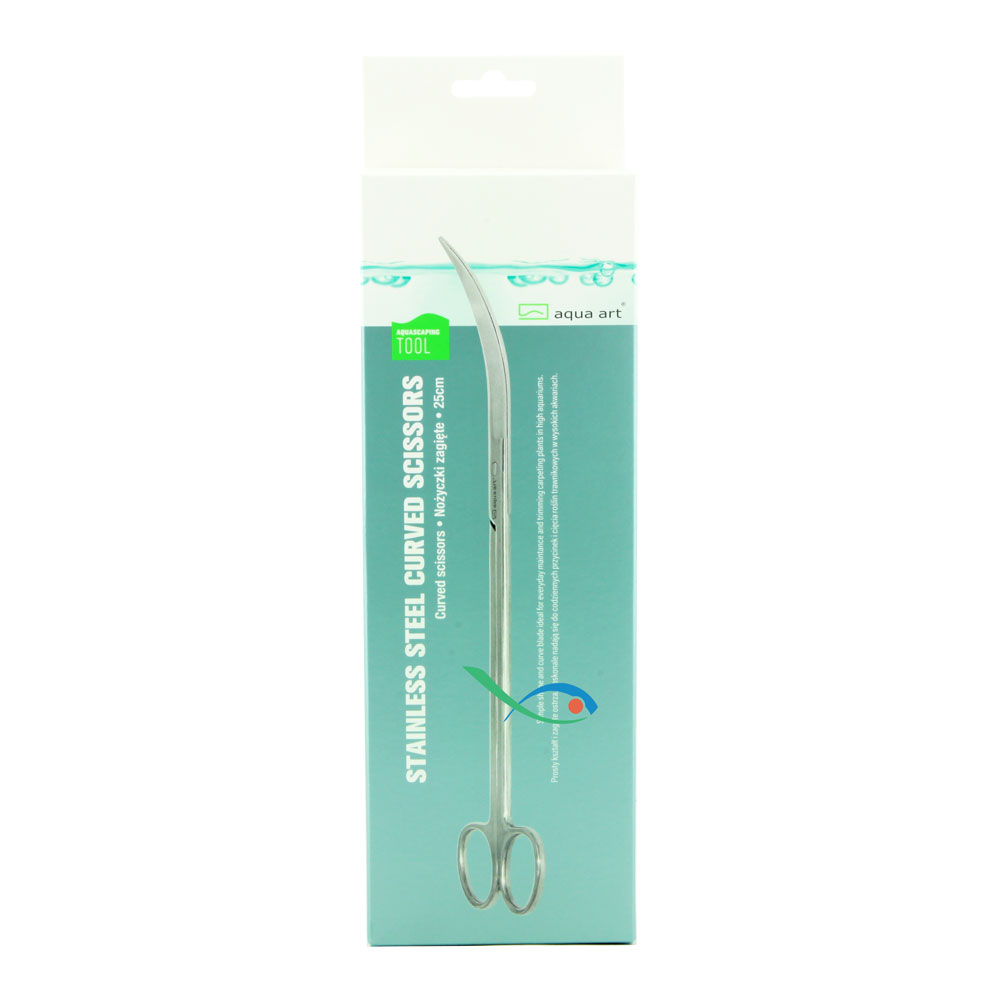 Aqua Art Forbici acciaio punta curva 25cm