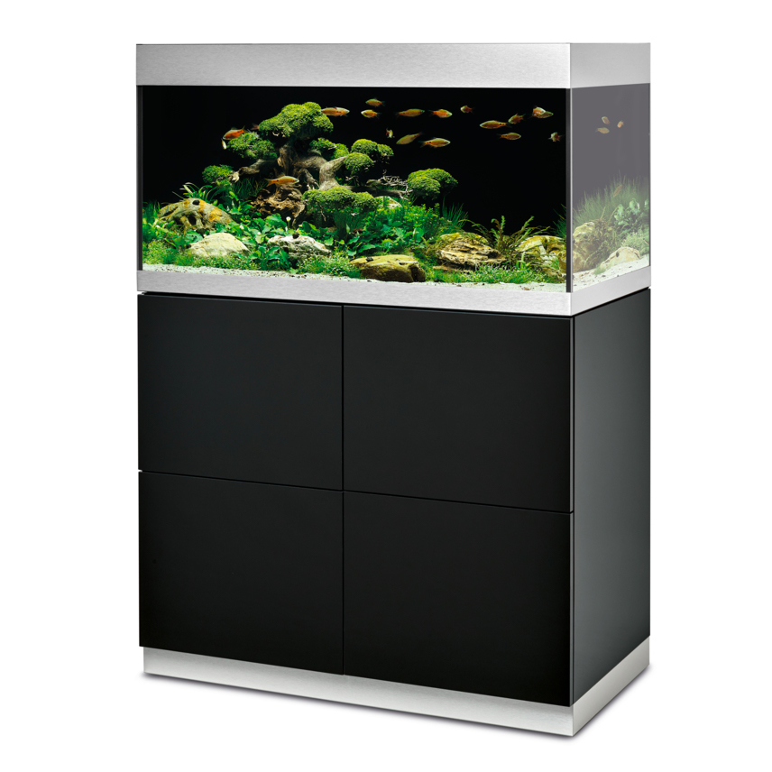 Oase HighLine Optiwhite 200 Acquario e Supporto Nero 202 litri