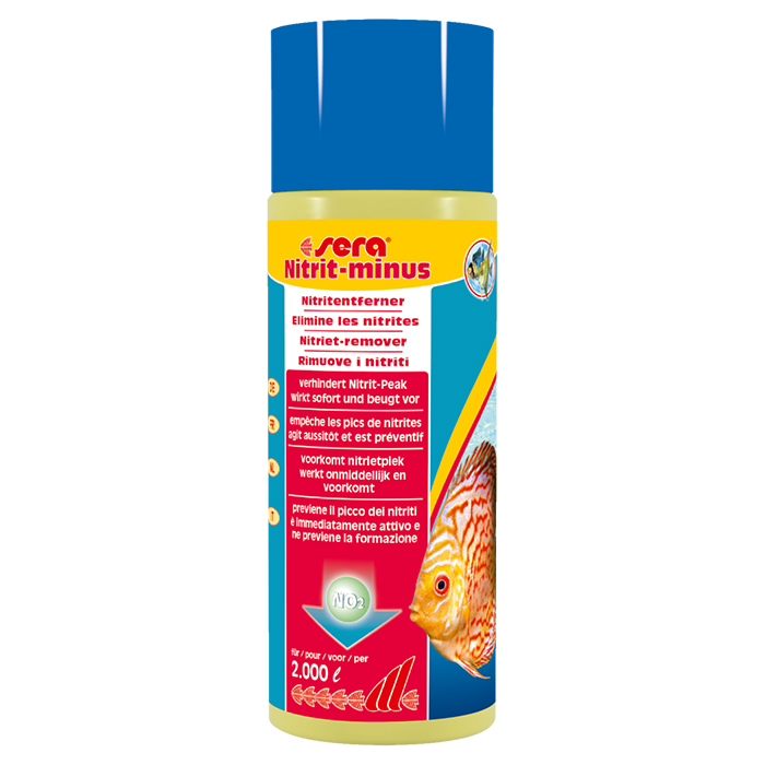 Sera Nitrit Minus per l'eliminazione dei Nitriti nel dolce e marino 500ml per 2000l