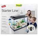 Tetra Acquario Starter Line 80 Led 10W Completo 61x32x51cm 80 litri con Luce Notturna Nero
