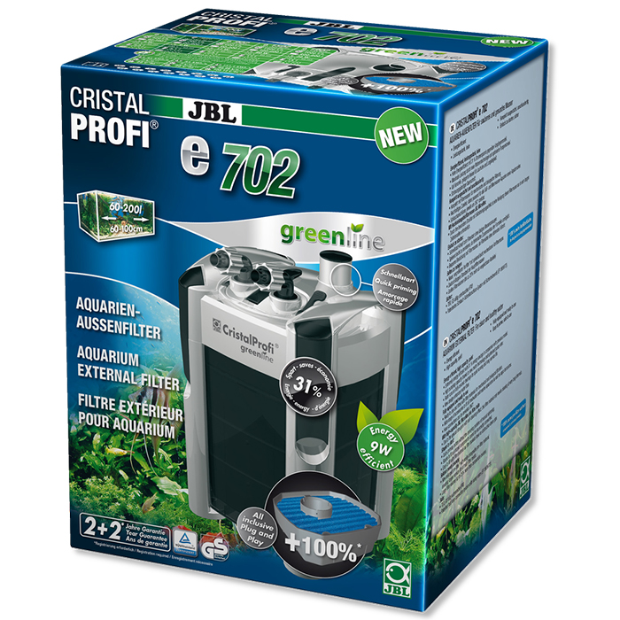 Jbl Filtro esterno Cristal Profi  E702 Greenline per acquari fino a 200 litri