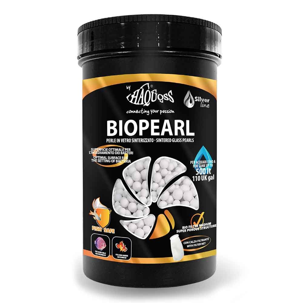 Haquoss Biopearl Perle in Vetro Sinterizzato Filtraggio Biologico 1000ml 900gr