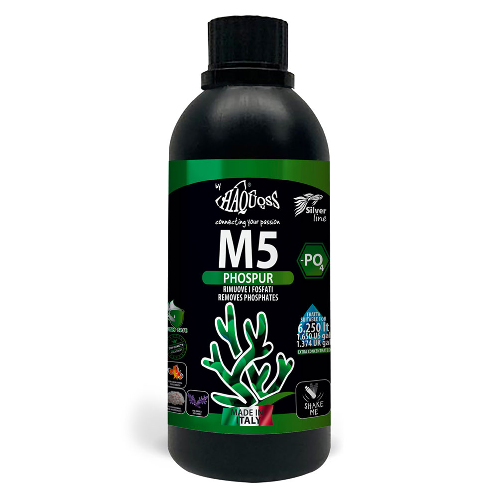 Haquoss M5 Phospur Rimuove i Fosfati nel marino 1000ml per 25000 Litri