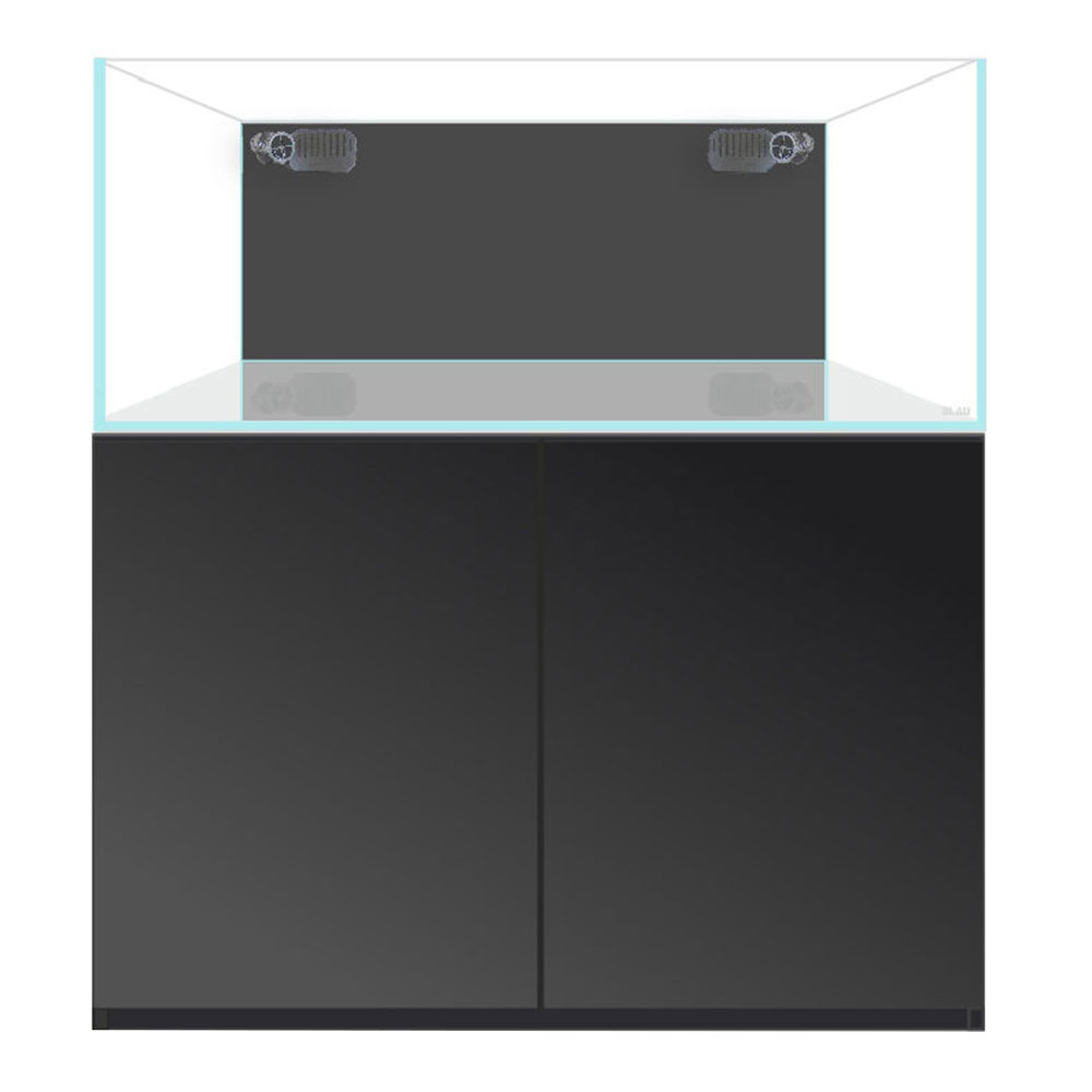 Blau Aquaristic Set Cubic Super Reef 122 Nero Acquario Marino con Supporto Stand HD Core 366 Litri