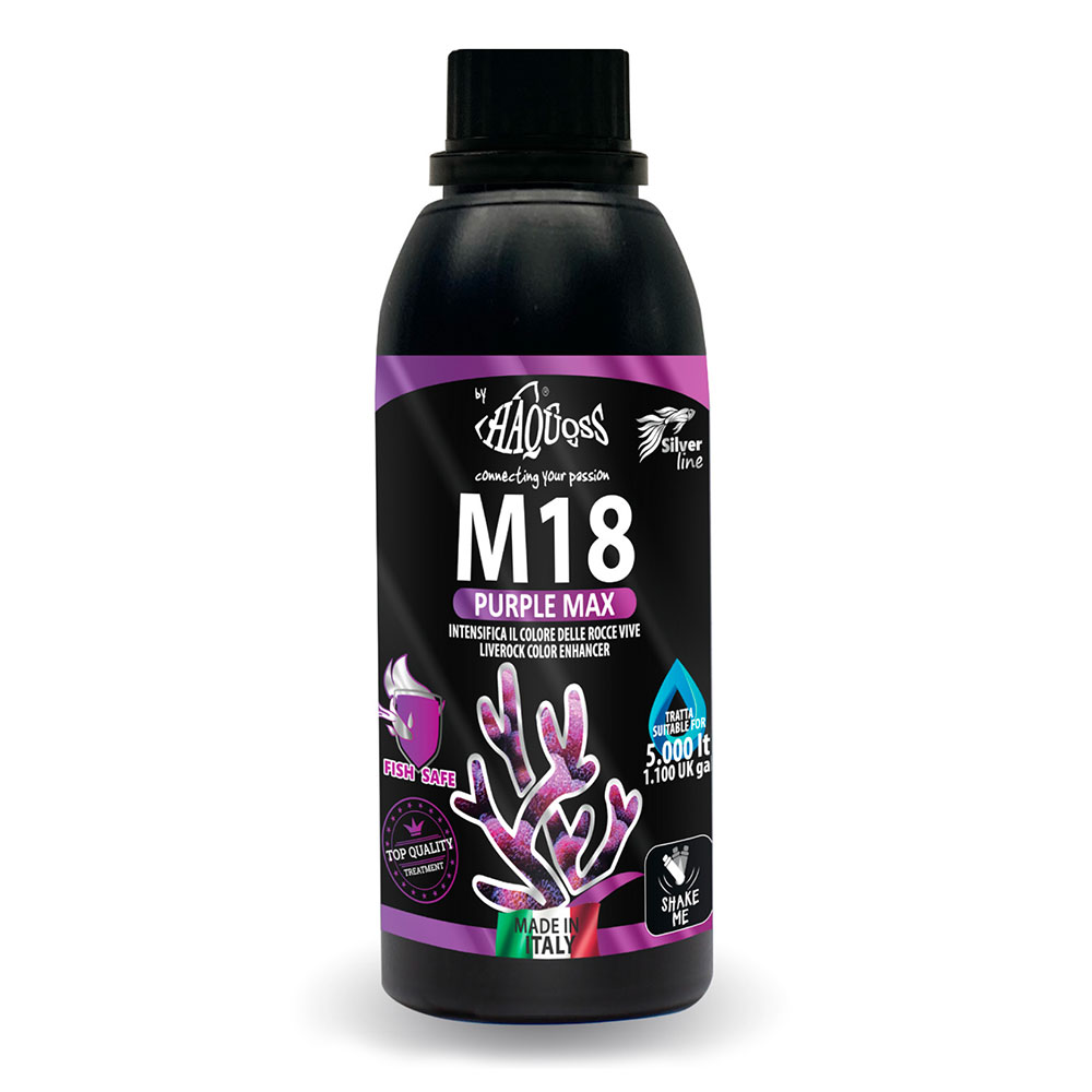 Haquoss M18 Purple Max Intensifica il colore delle rocce vive 250ml