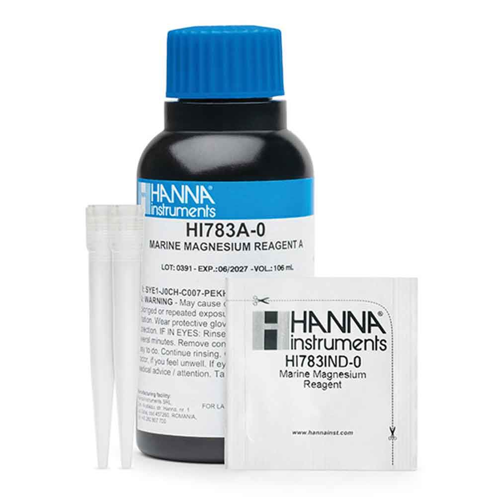 Hanna Instruments HI783-25 Reagenti per HI783 Test Colorimetrico per Magnesio acqua marina 25 Test
