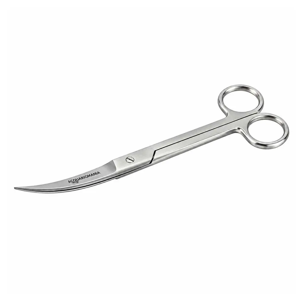 Acquariomania Forbici Curva in Acciaio Inox 16 cm per Potatura Piante Acquario