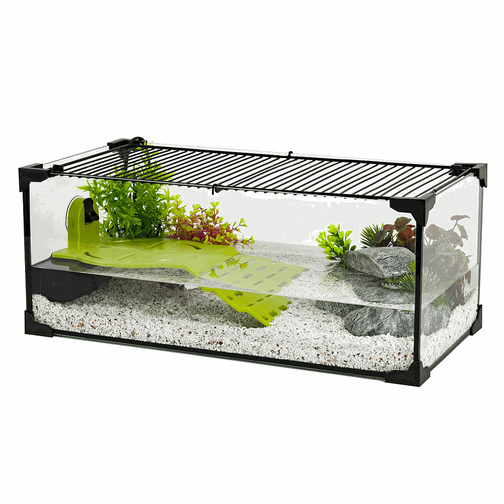 Zolux Karapas Aqua 60 Pro Nera Tartarughiera 25 Litri 60,5x30,5x25,5h cm