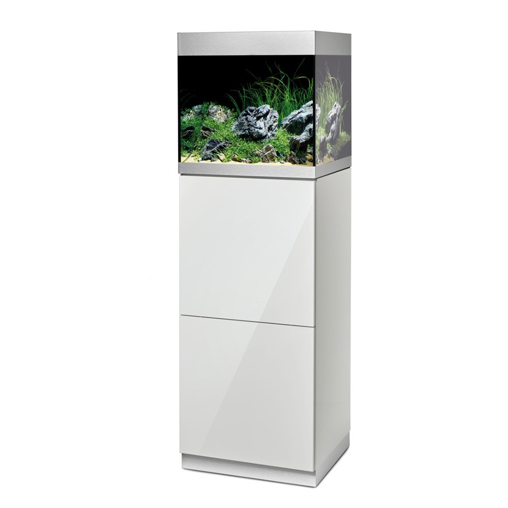 Oase HighLine Optiwhite 125 Acquario e Supporto Bianco 50x50x157h cm