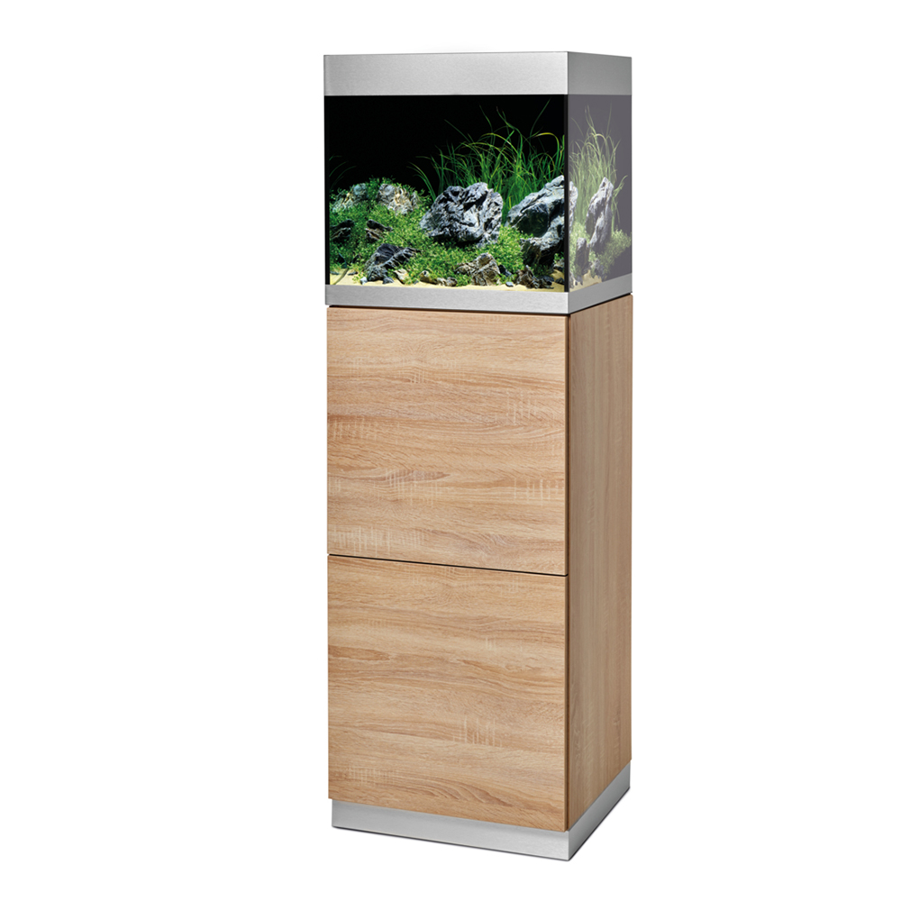 Oase HighLine Optiwhite 125 Acquario e Supporto Rovere 50x50x157h cm