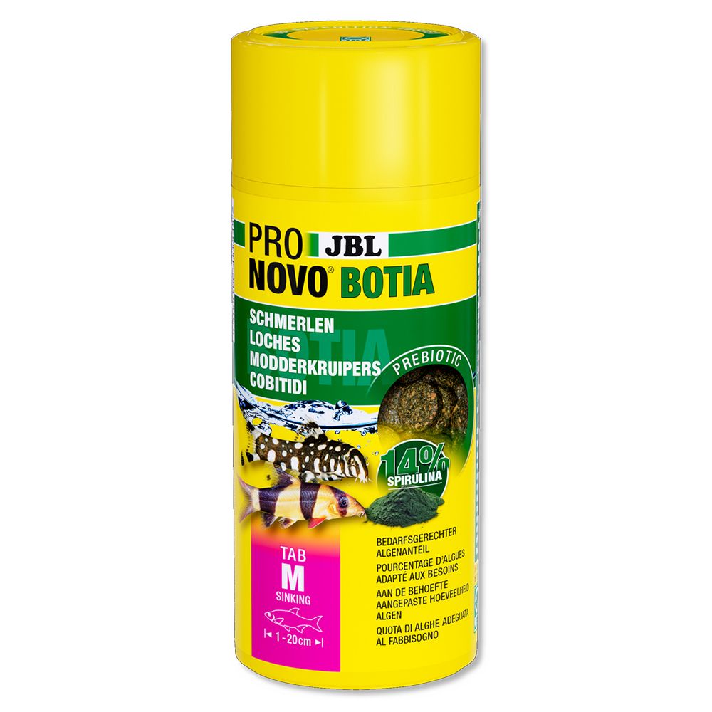 Jbl ProNovo Botia Tab M con Spirulina e Prebiotici 250ml 150gr