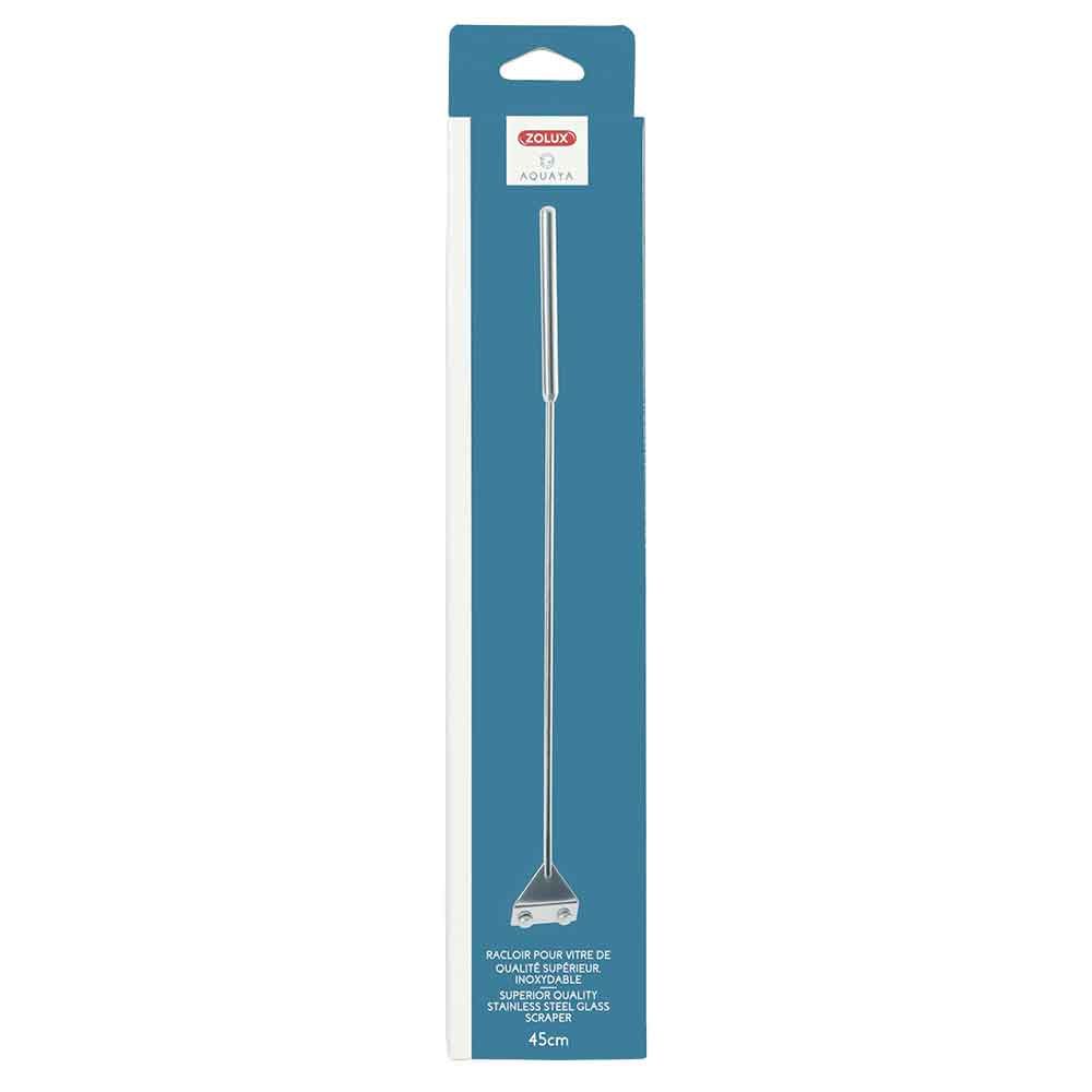 Zolux raschietto in metallo per pulizia vetri acquario 45cm