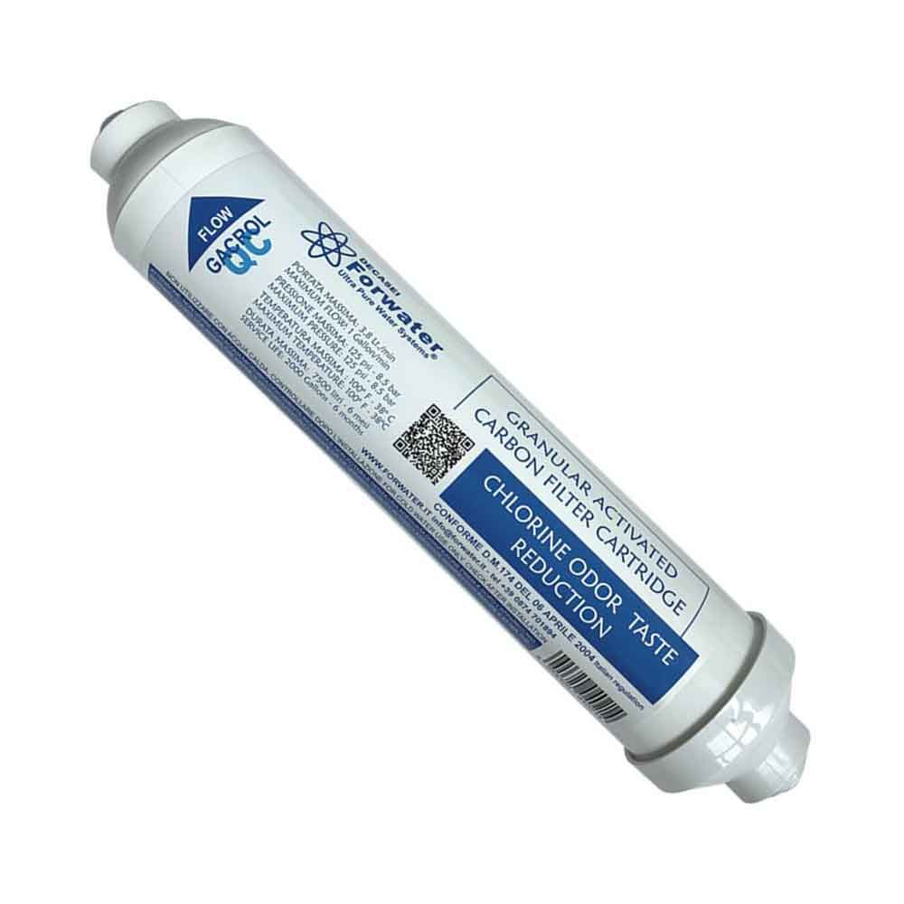 Forwater GACROL QC Cartuccia Carbone 5mcr in linea con attacchi rapidi