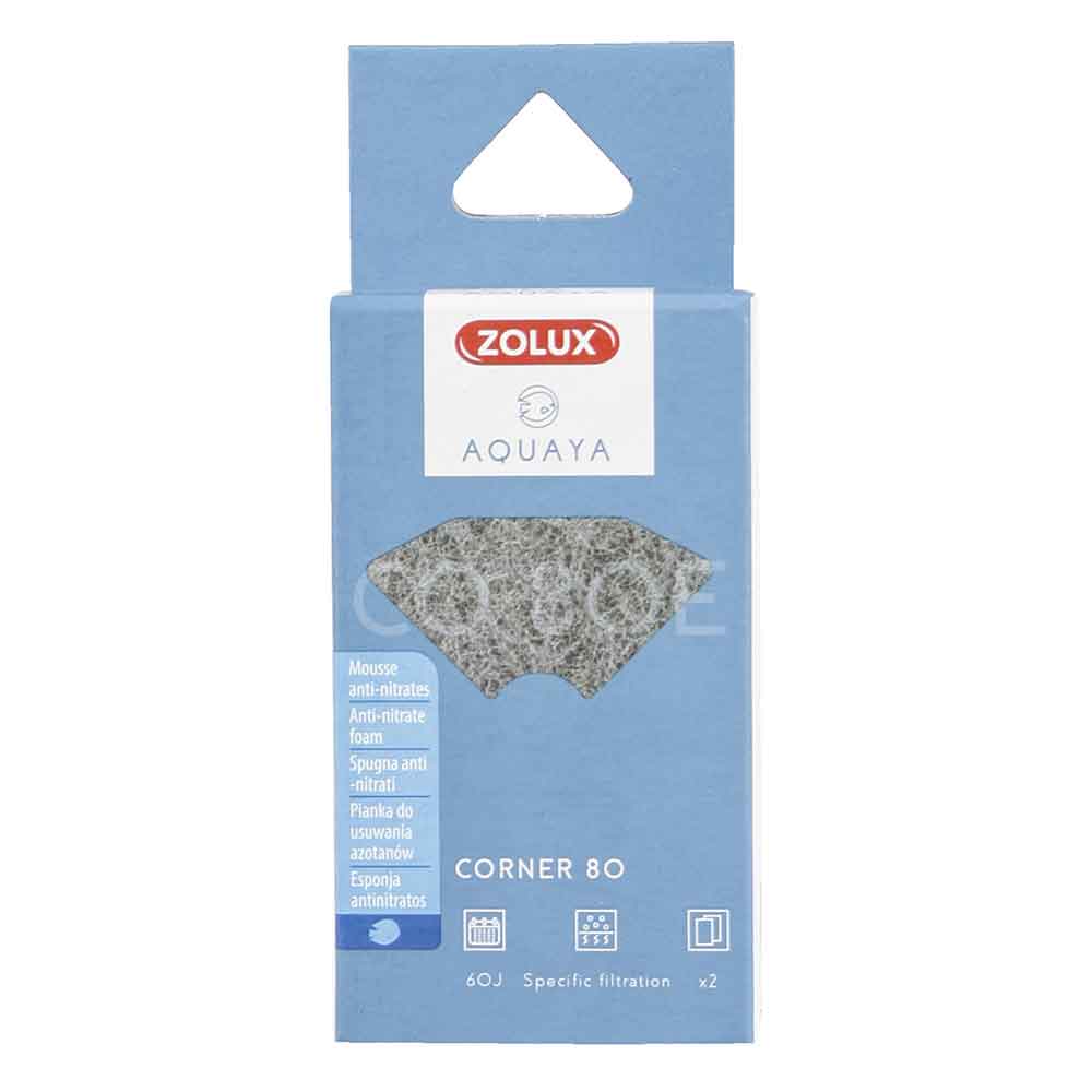 Zolux Aquaya Corner 80 Spugna Antinitrati 2pz