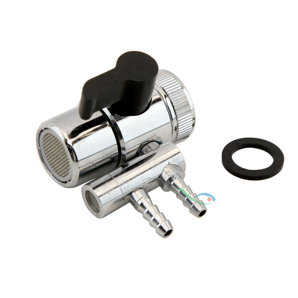 Forwater Deviatore Doppio Cromato per Rubinetti M/F per Tubo 1/4" osmosi