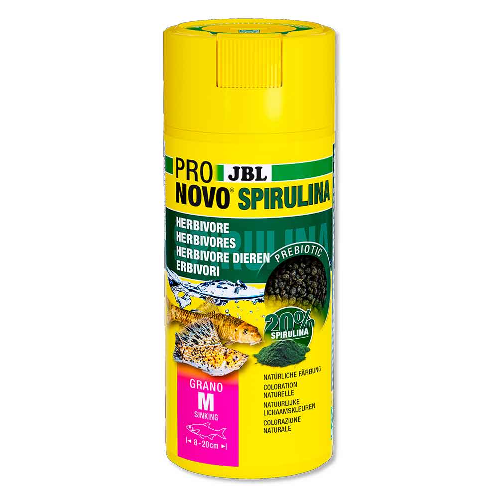 Jbl ProNovo Spirulina Grano M Granulare con Spirulina e Prebiotici 250ml 125gr