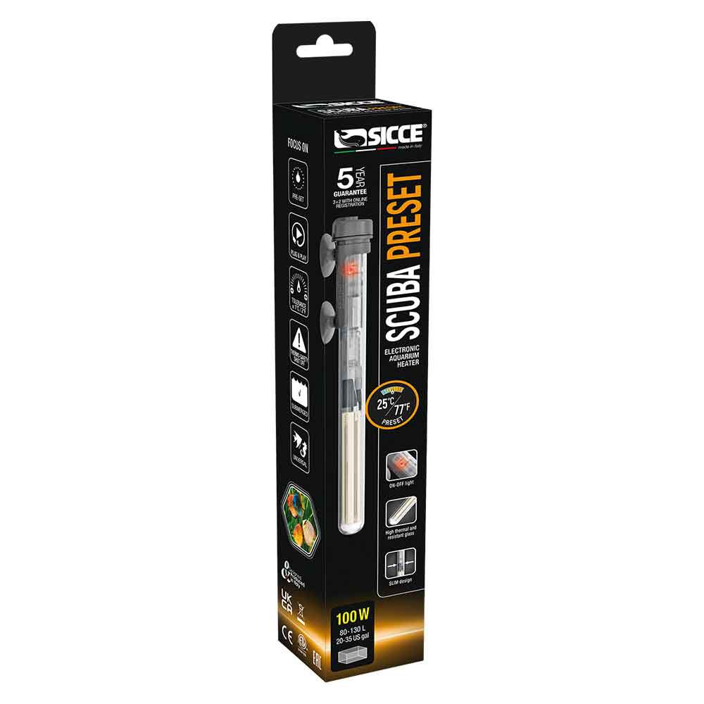 Sicce Riscaldatore Scuba Preset 100W 28cm