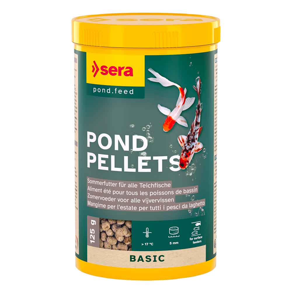 Sera Pond Pellets Basic Mangime per Estate Pesci Laghetto 1000ml 125gr