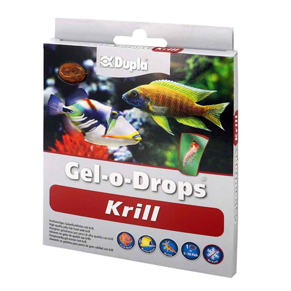 DuplaGel-o-Drops Krill Mangime per pesci 12x2g New