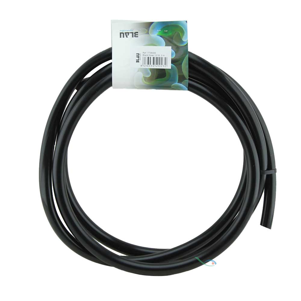 Blau Aquaristic Black Hose Tubo nero antialghe in gomma 12/16mm 3 metri