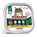 Morando Premium Umido Adulto Patè per Gatto con Pollo Patate e Piselli 100gr