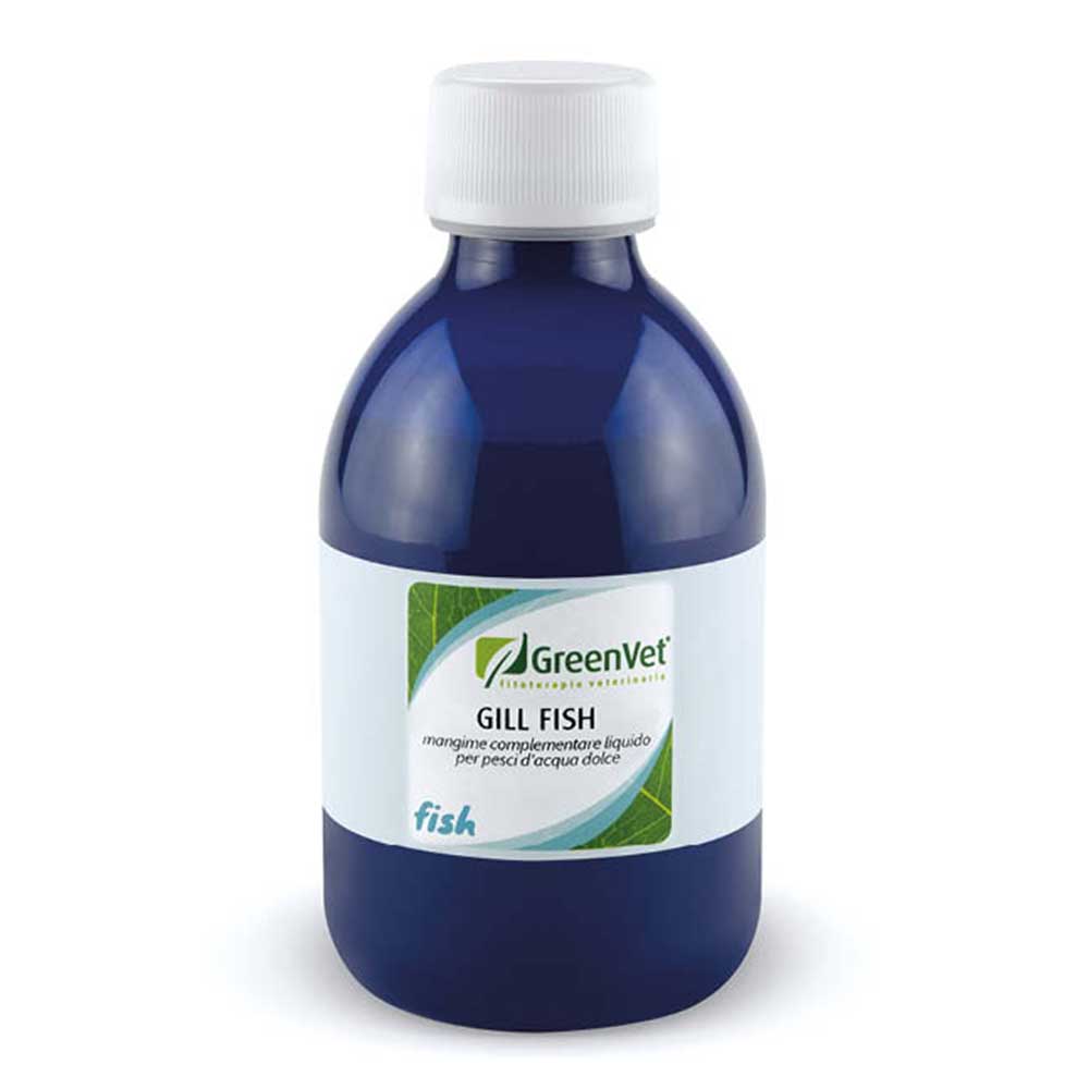 GreenVet Gill Fish Mangime complementare liquido Biocondizionatore per acqua dolce 500gr
