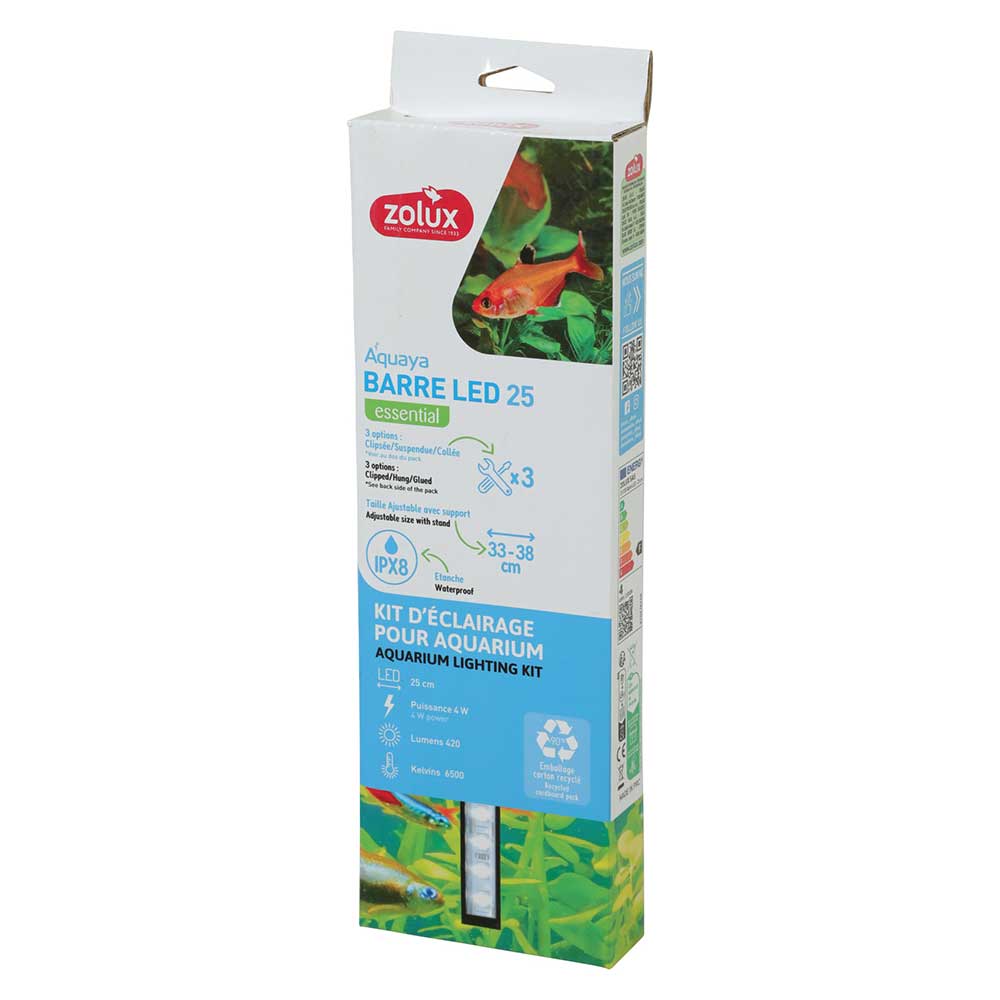 Zolux Aquaya Barre Led 25 Essential Lampada Led 4W 33-38cm