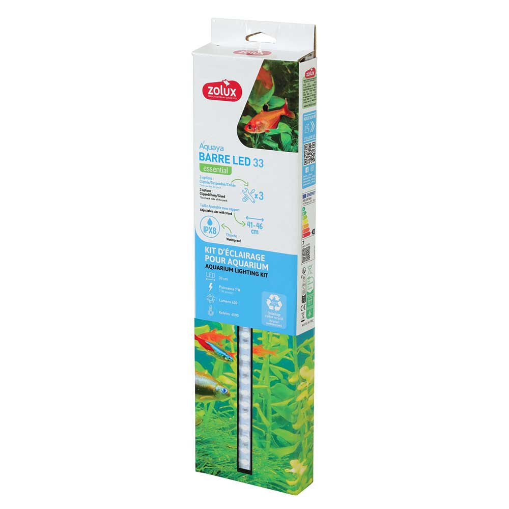 Zolux Aquaya Barre Led 33 Essential Lampada Led 7W 41-46cm